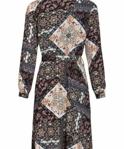 New In Smashed Lemon Paisley Summer 70's Dress Multi