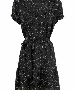 Smashed Lemon Sky Is The Limit 70's A-Line Dress Black