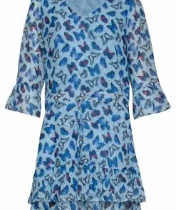 Smashed Lemon Butterfly Bohemian 60's A-Line Dress Blue New In 9 Smashed Lemon Butterfly Bohemian 60's A-Line Dress Blue New In