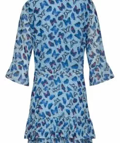 Smashed Lemon Butterfly Bohemian 60's A-Line Dress Blue New In 8 Smashed Lemon Butterfly Bohemian 60's A-Line Dress Blue New In