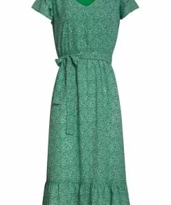 Smashed Lemon Swirl The Swirl 70's Dress Green