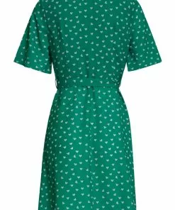 New In Smashed Lemon Sing Your Heart 60's A-Line Dress Green