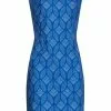 Smashed Lemon Druplet 60's Pencil Dress Blue New In