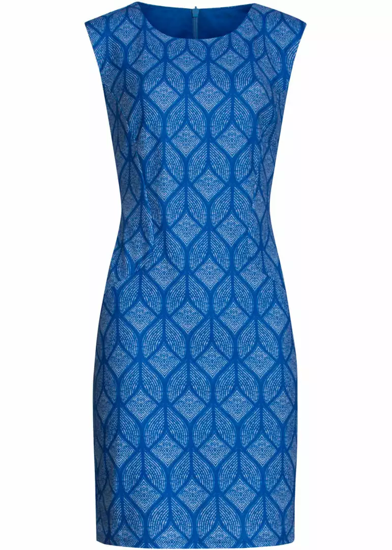 Smashed Lemon Druplet 60's Pencil Dress Blue New In 3 Smashed Lemon Druplet 60's Pencil Dress Blue New In