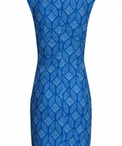 Smashed Lemon Druplet 60's Pencil Dress Blue New In