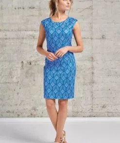 Smashed Lemon Druplet 60's Pencil Dress Blue New In 7 Smashed Lemon Druplet 60's Pencil Dress Blue New In