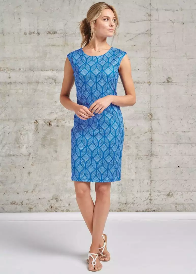 Smashed Lemon Druplet 60's Pencil Dress Blue New In 5 Smashed Lemon Druplet 60's Pencil Dress Blue New In