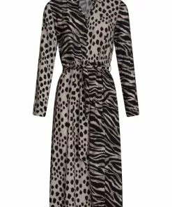 Smashed Lemon Mixed Safari 70's Dress Beige New In 7 Smashed Lemon Mixed Safari 70's Dress Beige New In