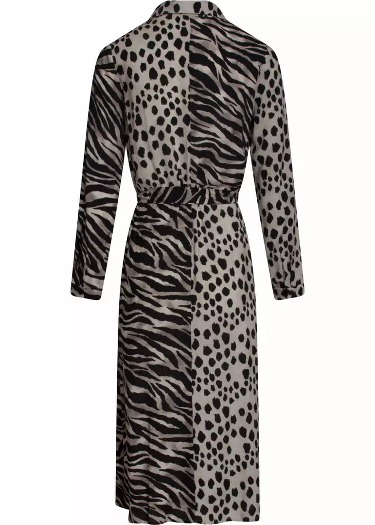 Smashed Lemon Mixed Safari 70's Dress Beige New In 4 Smashed Lemon Mixed Safari 70's Dress Beige New In