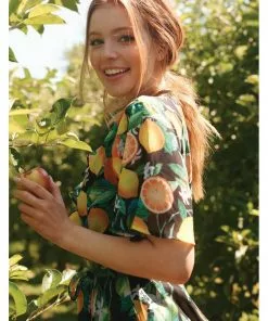 Smashed Lemon Life Gives Lemons 70's Maxi Dress Black New In