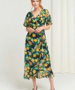 Smashed Lemon Life Gives Lemons 70's Maxi Dress Black New In 11 Smashed Lemon Life Gives Lemons 70's Maxi Dress Black New In