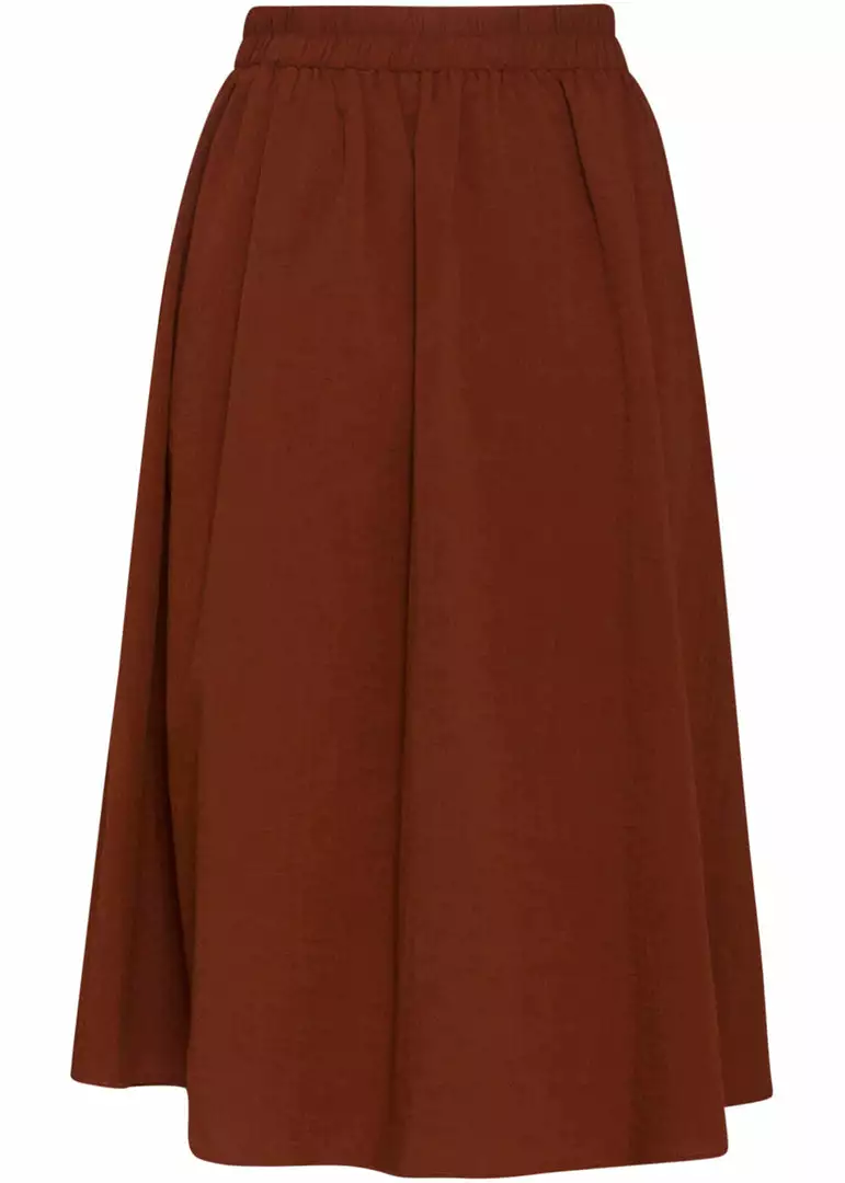 Smashed Lemon Retro Flavour 70's Skirt Cognac Brown New In 5 Smashed Lemon Retro Flavour 70's Skirt Cognac Brown New In