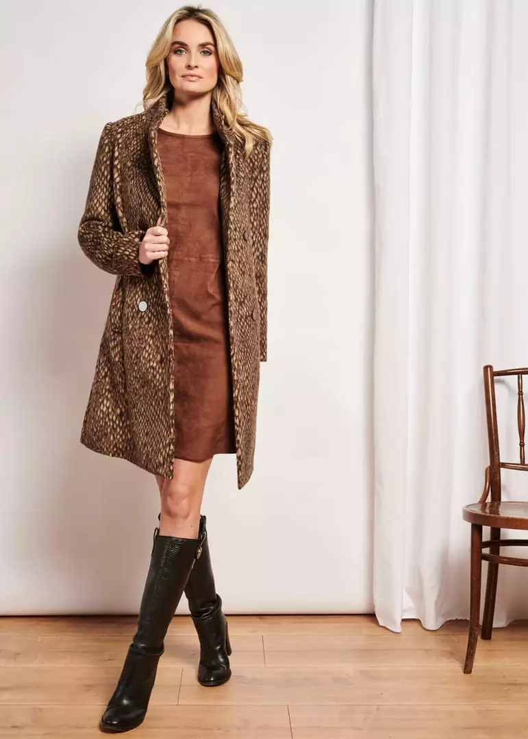 Smashed Lemon Forest Colours 60's Coat Brown New In 6 Smashed Lemon Forest Colours 60's Coat Brown New In