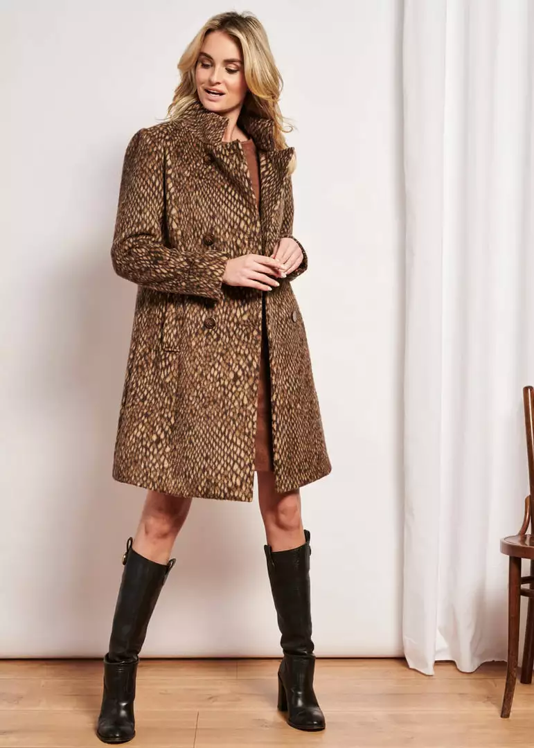 Smashed Lemon Forest Colours 60's Coat Brown New In 4 Smashed Lemon Forest Colours 60's Coat Brown New In