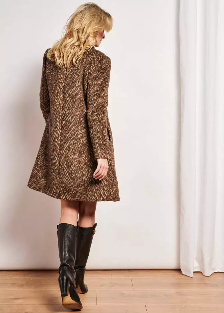 Smashed Lemon Forest Colours 60's Coat Brown New In 5 Smashed Lemon Forest Colours 60's Coat Brown New In