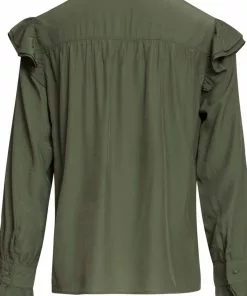 Smashed Lemon Izzy 40's Blouse Army Green