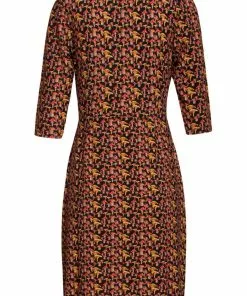 Smashed Lemon Mushroom 60's Pencil Dress Multi Black New In 5 Smashed Lemon Mushroom 60's Pencil Dress Multi Black New In