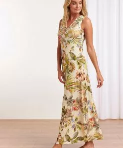 Smashed Lemon Easy Breezy 70's Maxi Dress Multi