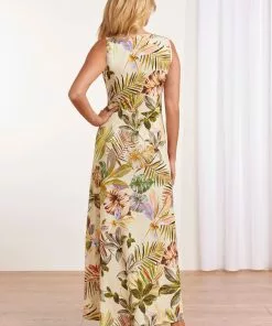 Smashed Lemon Easy Breezy 70's Maxi Dress Multi