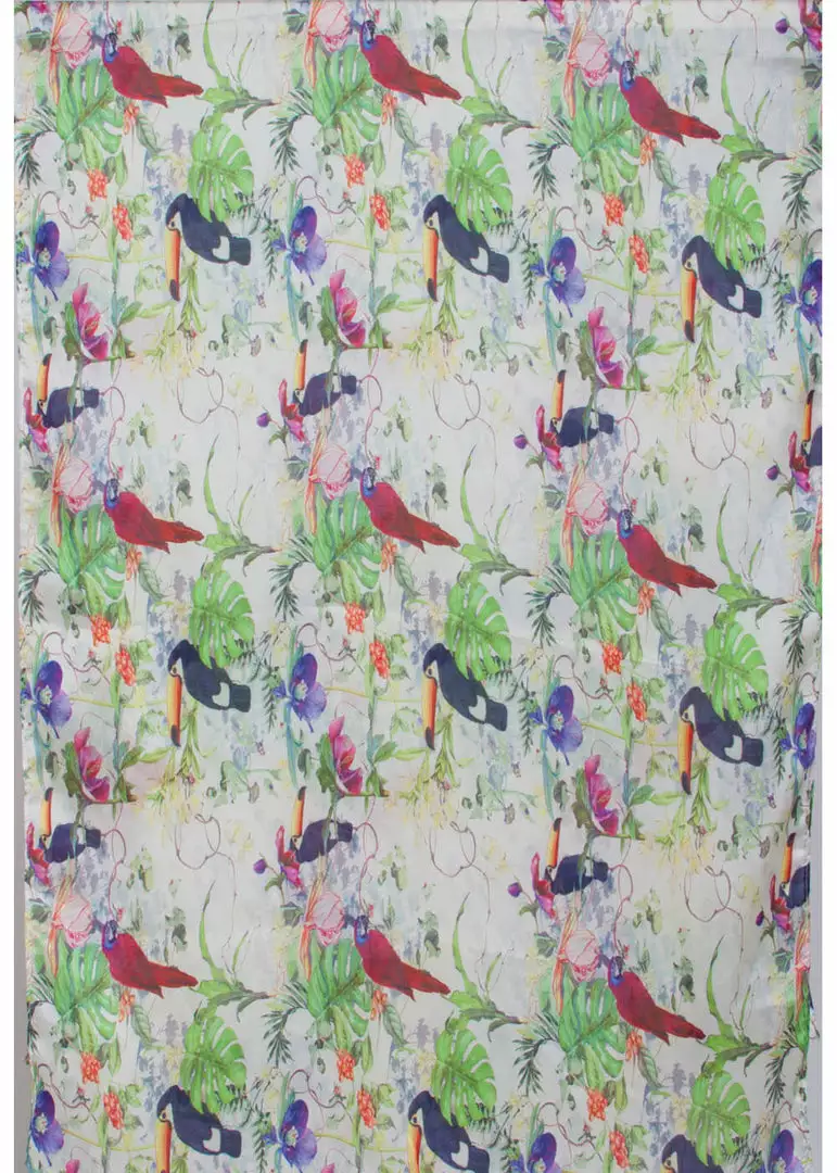 Smashed Lemon Shawl Tropical Birds New In 3 Smashed Lemon Shawl Tropical Birds New In