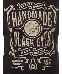 New In Sourpuss Mens Black Eye T-Shirt Black