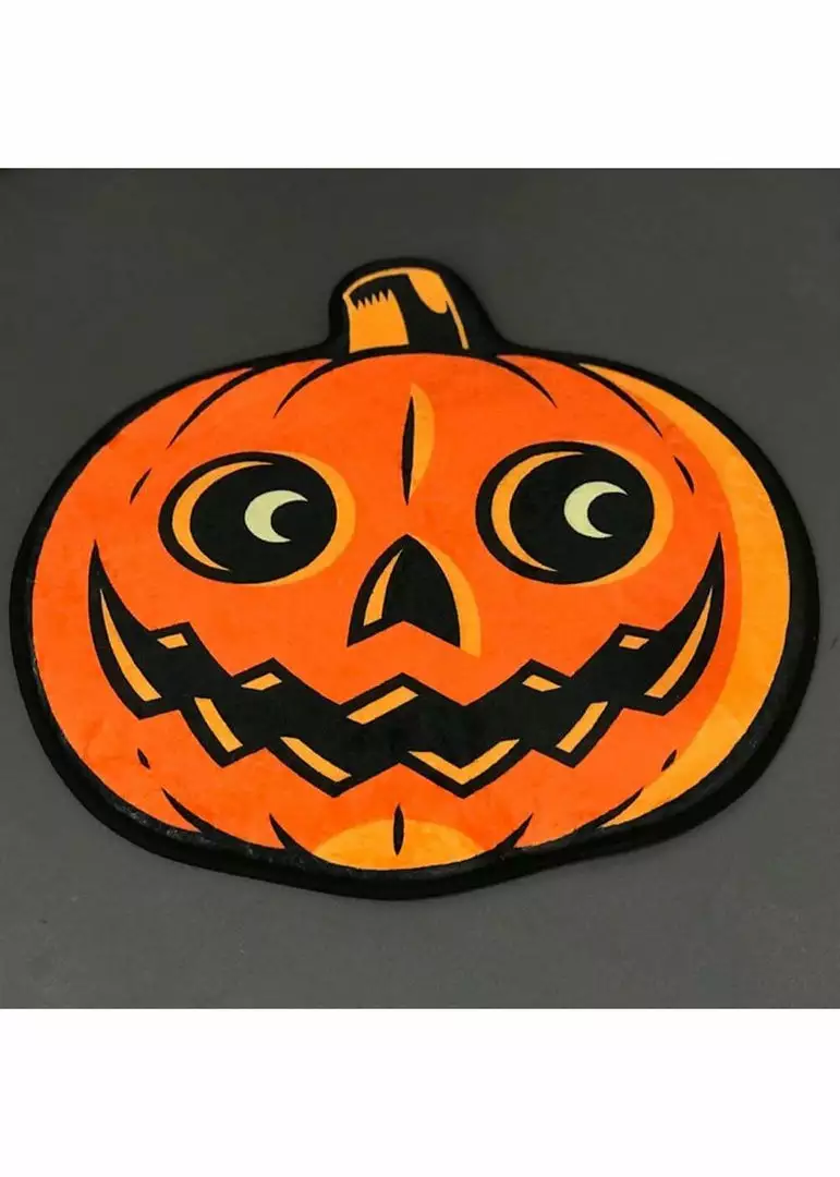 Sourpuss Classic Pumpkin Bathroom Rug Orange 3 Sourpuss Classic Pumpkin Bathroom Rug Orange