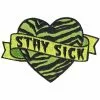 New In Sourpuss Stay Sick Heart Patch Green 1 New In Sourpuss Stay Sick Heart Patch Green