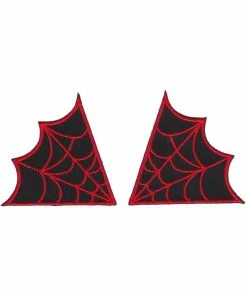 Sourpuss Spiderweb Collar Patch Set Red New In