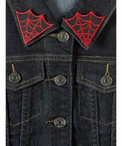 Sourpuss Spiderweb Collar Patch Set Red New In