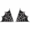 Sourpuss Spiderweb Collar Patch Set Silver