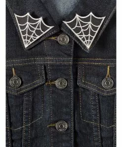 Sourpuss Spiderweb Collar Patch Set Silver