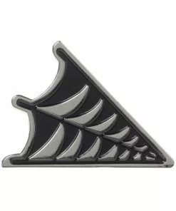 Sourpuss Spiderweb Enamel Pin Silver Black
