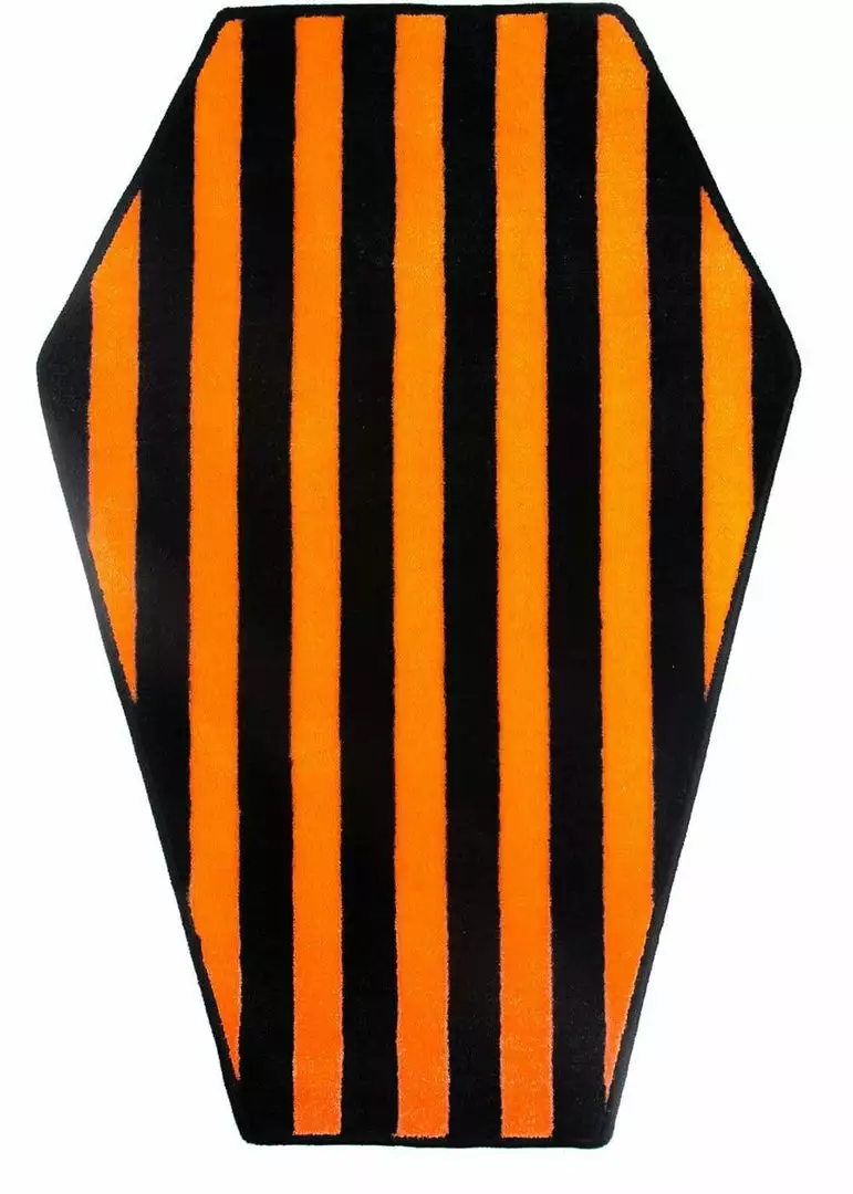 Sourpuss Coffin Rug Black Orange 3 Sourpuss Coffin Rug Black Orange