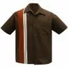 Steady Clothing Mens The Charles Bowling Shirt Brown Rust 1 Steady Clothing Mens The Charles Bowling Shirt Brown Rust