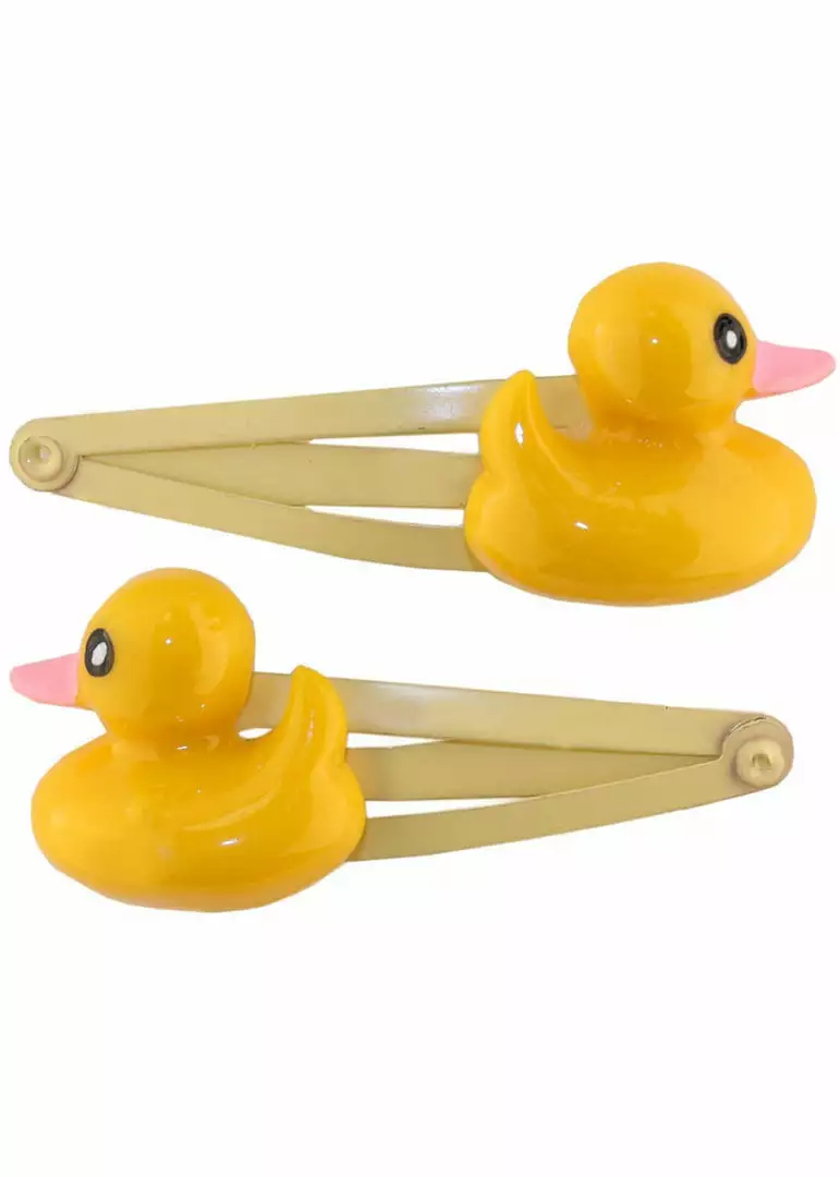 Succubus Duck Clic Clac Set Hairclips Yellow 3 Succubus Duck Clic Clac Set Hairclips Yellow