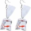 New In Succubus Goldfish Baggie Earrings Multi