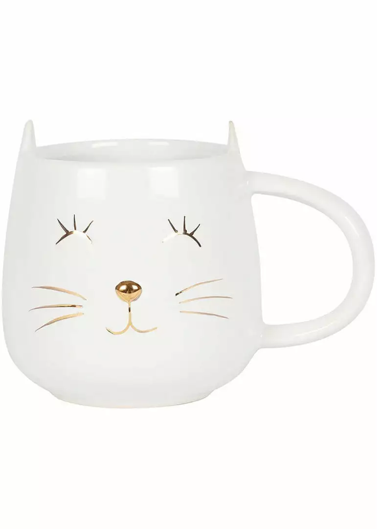 Succubus White Cat Face Mug White 3 Succubus White Cat Face Mug White