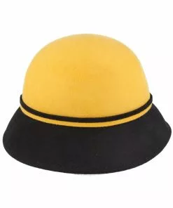 Succubus Headwear Wynona 60's Cloche Hat Mustard Brown New In