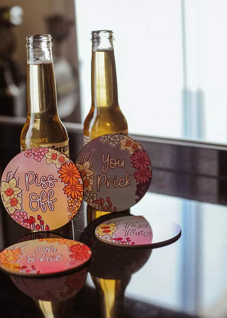 New In Succubus Gifts Offensive Set 4 Coasters 4 New In Succubus Gifts Offensive Set 4 Coasters