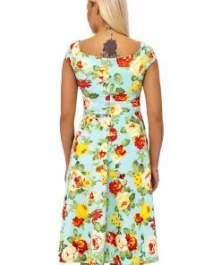Succubus Suzie Floral 50's Swing Dress Mint New In 8 Succubus Suzie Floral 50's Swing Dress Mint New In