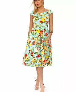 Succubus Suzie Floral 50's Swing Dress Mint New In 9 Succubus Suzie Floral 50's Swing Dress Mint New In