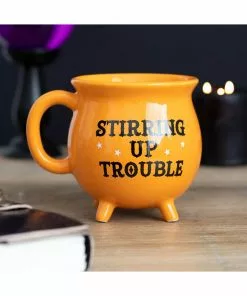 New In Succubus Stirring Up Trouble Cauldron Mug Orange