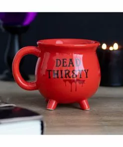 Succubus Dead Thirsty Cauldron Mug Red