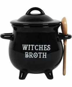 Succubus Witches Broth Cauldron Tureen With Spoon Black New In