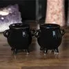 Succubus Cauldron Pepper & Salt Shakers Black 2 Succubus Cauldron Pepper & Salt Shakers Black
