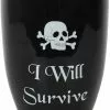 Succubus I Will Survive Gothic Planter Black