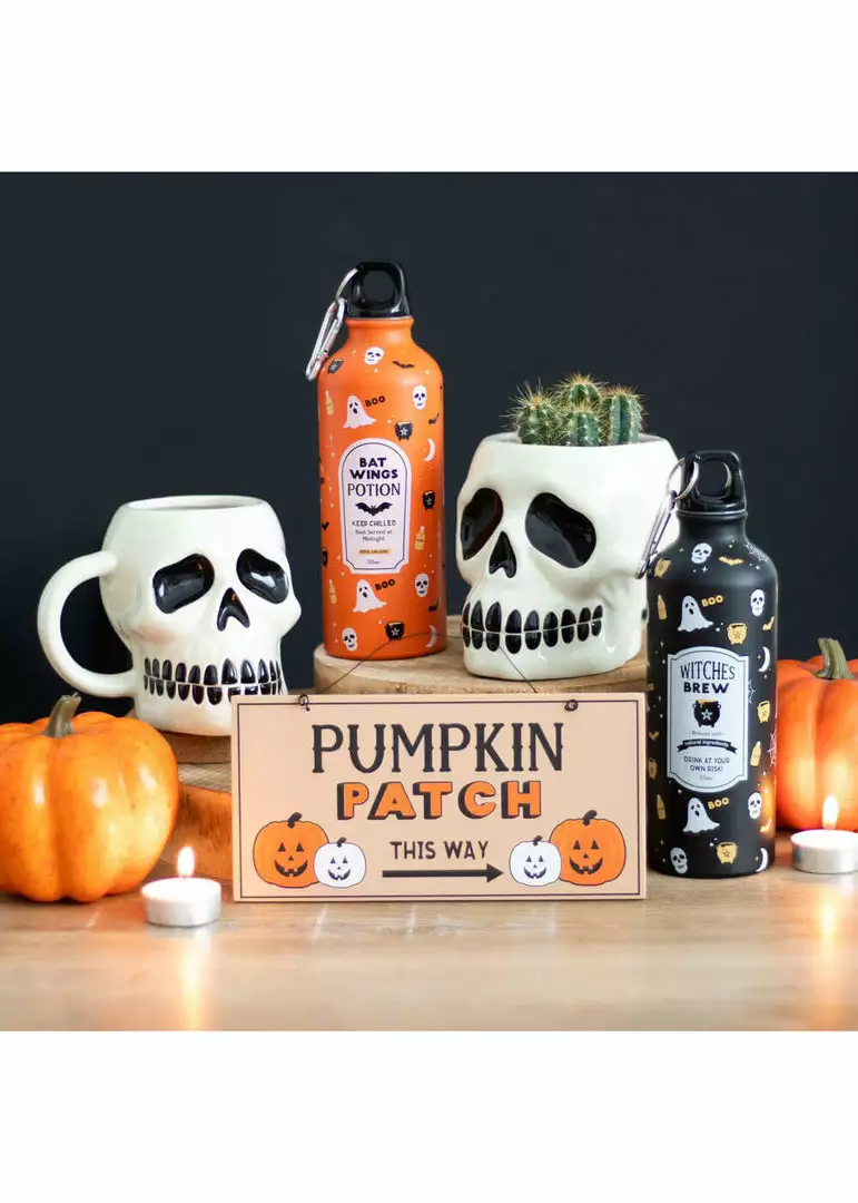 Succubus Halloween Bat Wings Potion Metal Waterbottle Orange 4 Succubus Halloween Bat Wings Potion Metal Waterbottle Orange