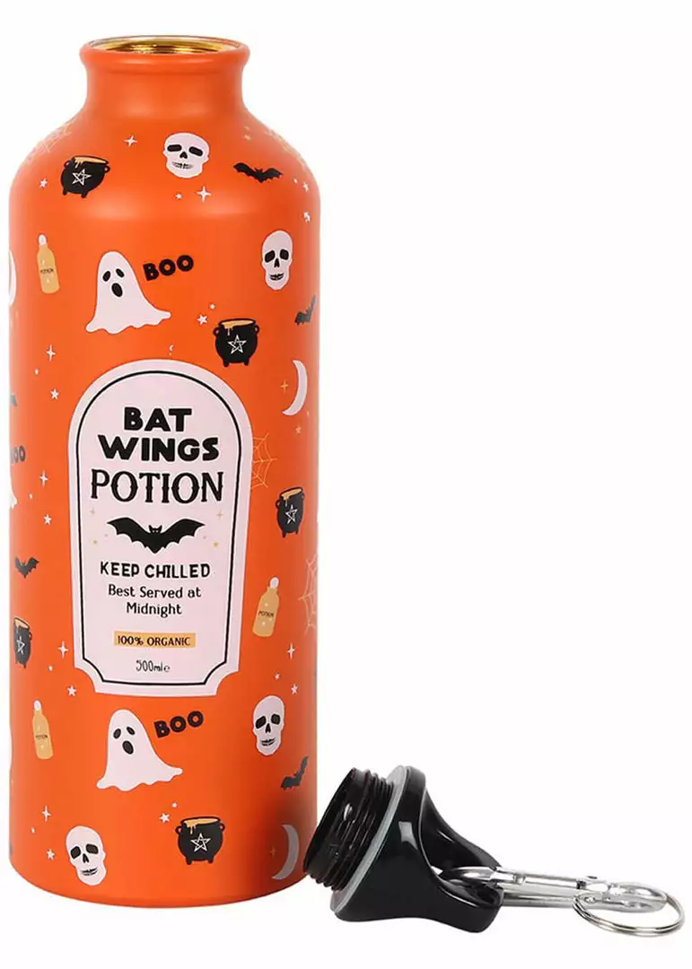 Succubus Halloween Bat Wings Potion Metal Waterbottle Orange 6 Succubus Halloween Bat Wings Potion Metal Waterbottle Orange