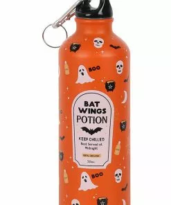 Succubus Halloween Bat Wings Potion Metal Waterbottle Orange