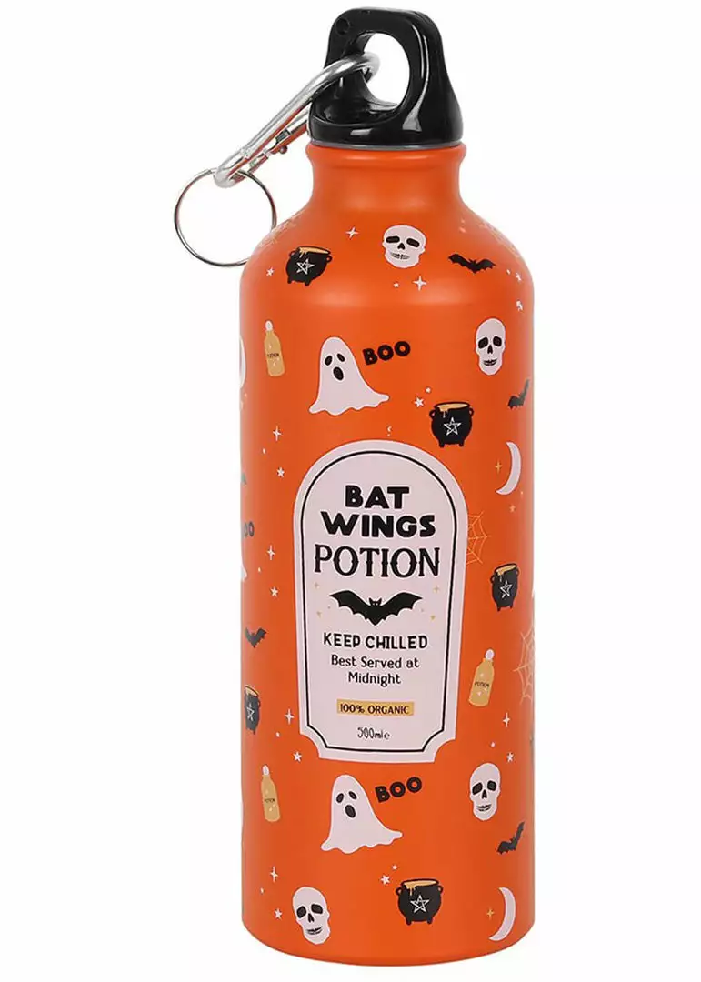 Succubus Halloween Bat Wings Potion Metal Waterbottle Orange 3 Succubus Halloween Bat Wings Potion Metal Waterbottle Orange